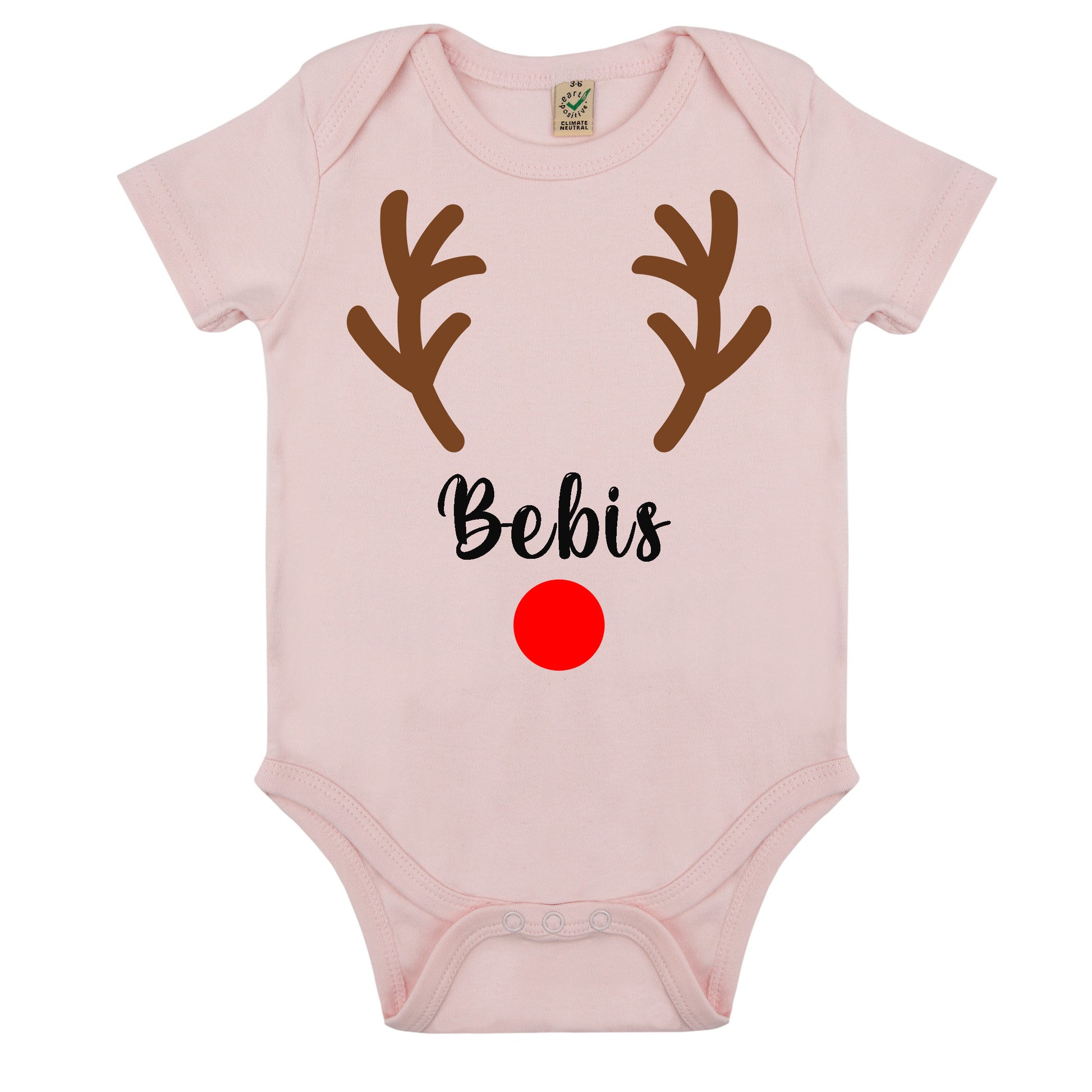 Rudolf Babybody med Namn - Julig och Personlig-Lovely Text