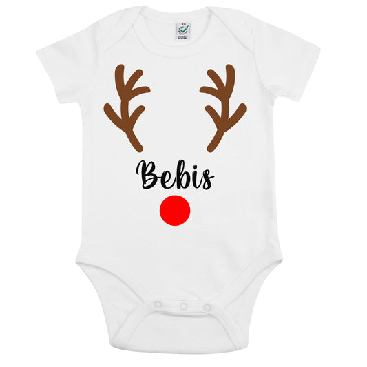 Rudolf Babybody med Namn - Julig och Personlig-Lovely Text