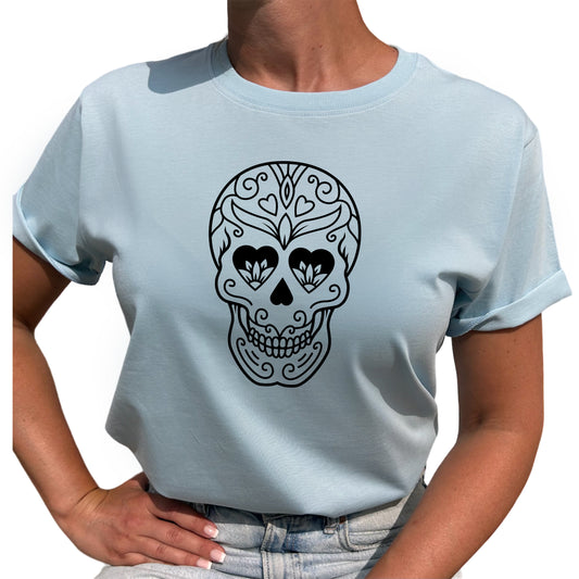 Skull Halloween T-shirt-Lovely Text