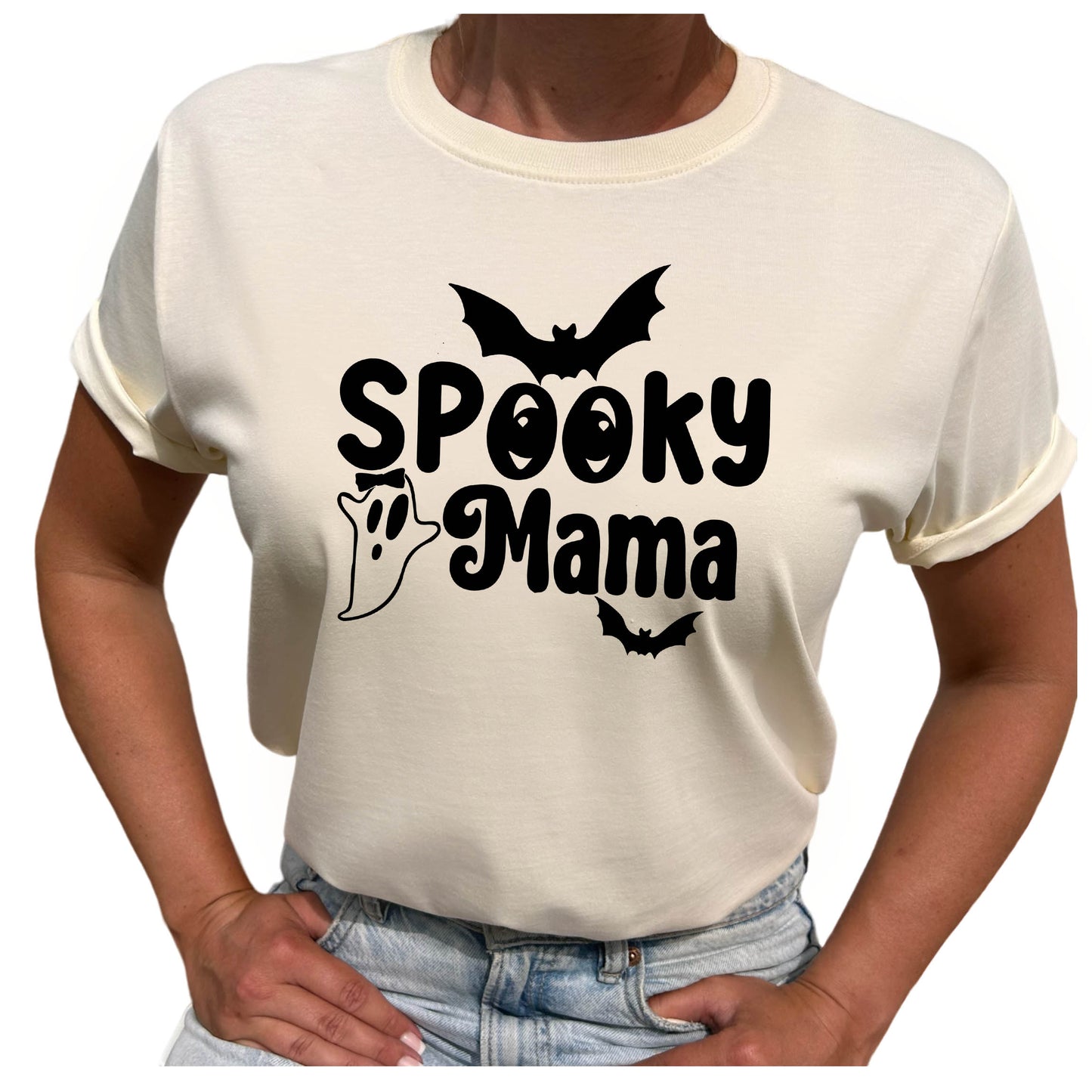 Spooky Mama Ghost Halloween T-shirt