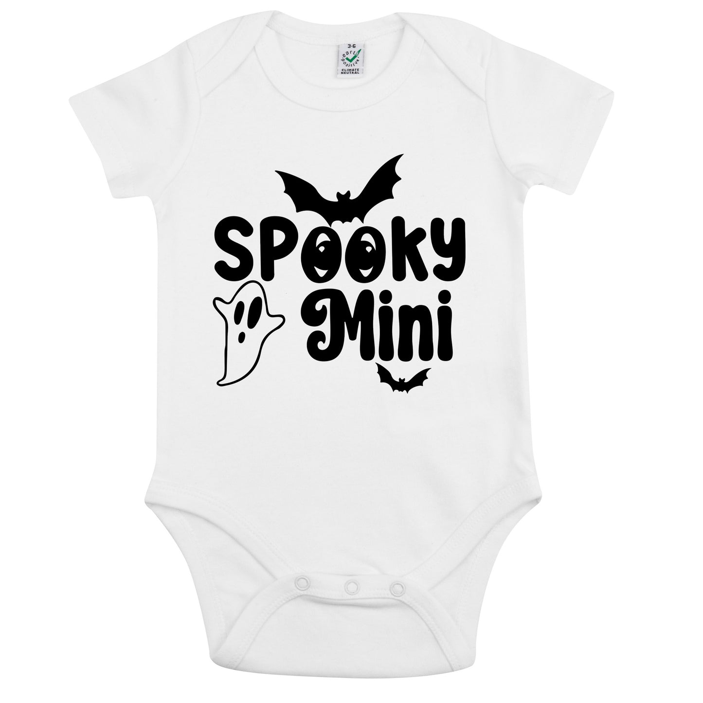 Spooky Mini Ghost Halloween Baby Body-Lovely Text