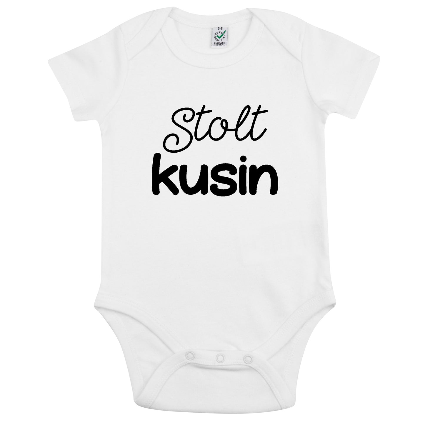 Stolt Kusin - Babybody 100 % Ekologisk bomull