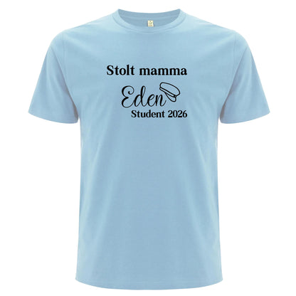 Stolt [titel] – Student med namn – Unisex T-shirt