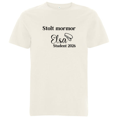 Stolt [titel] – Student med namn – Unisex T-shirt