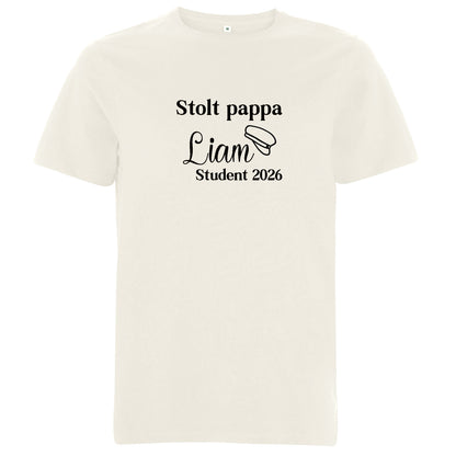 Stolt [titel] – Student med namn – Unisex T-shirt