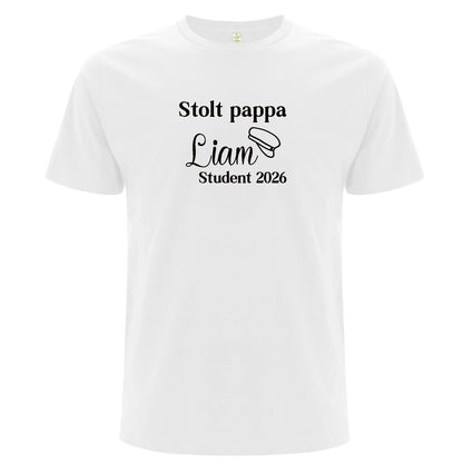 Stolt [titel] – Student med namn – Unisex T-shirt