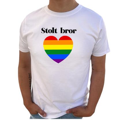 Unisex T-shirt med Pridehjärta – välj din titel-Lovely Text
