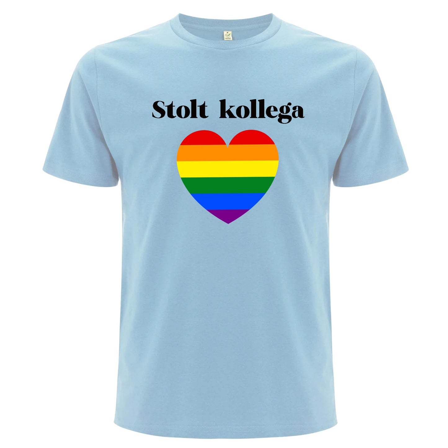 Unisex T-shirt med Pridehjärta – välj din titel-Lovely Text