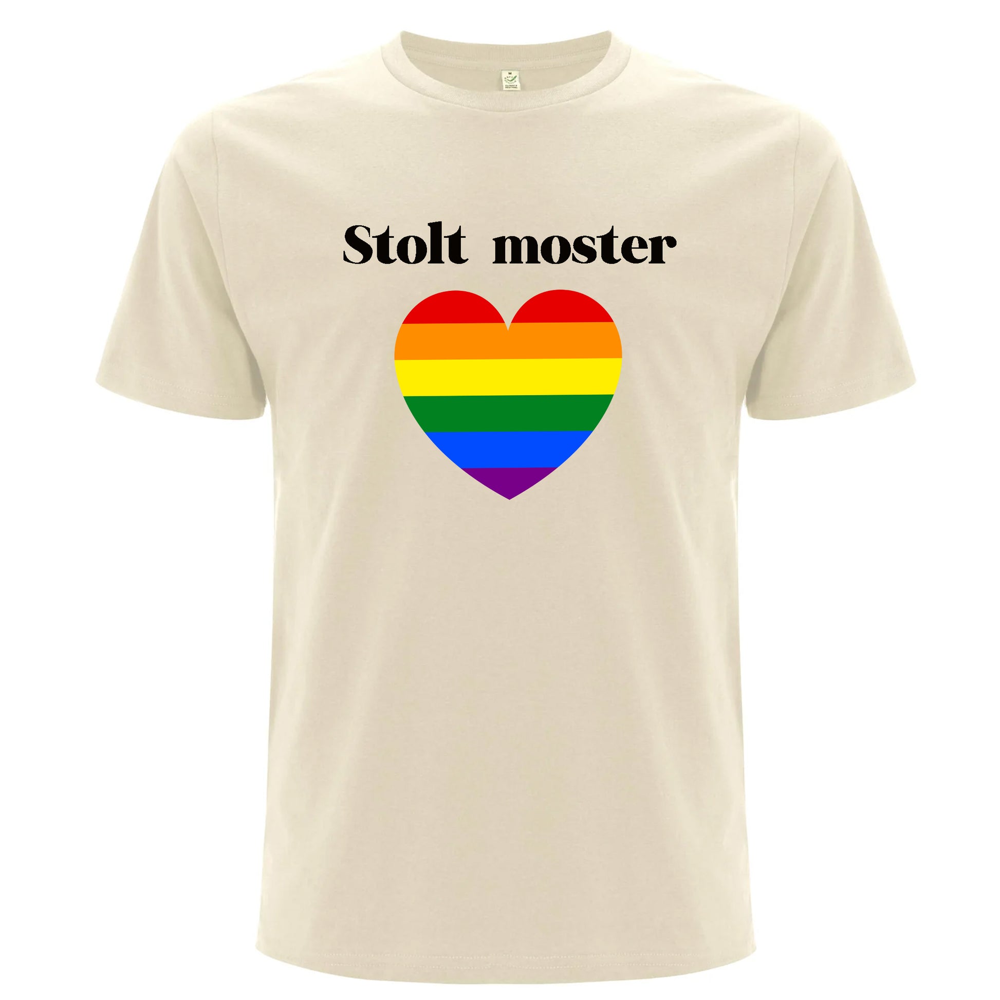 Unisex T-shirt med Pridehjärta – välj din titel-Lovely Text