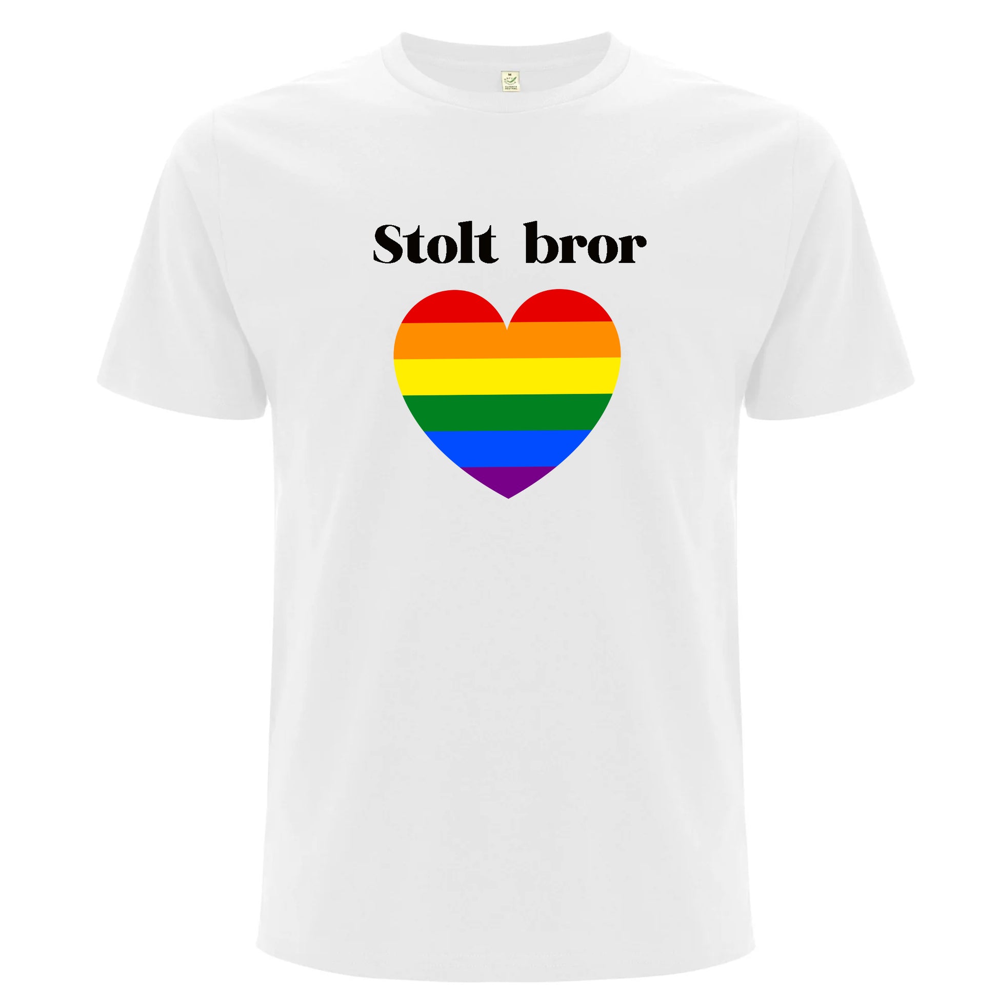 Unisex T-shirt med Pridehjärta – välj din titel-Lovely Text