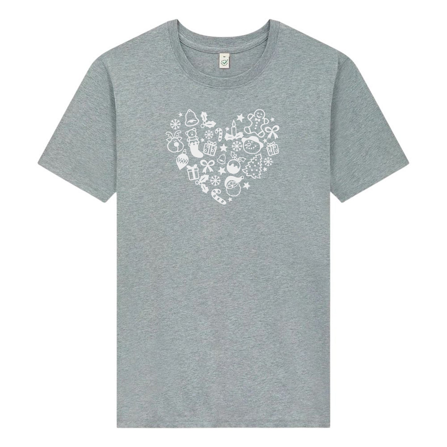 Jul T-shirt med Hjärta – Unisexmodell i Ekologisk Bomull