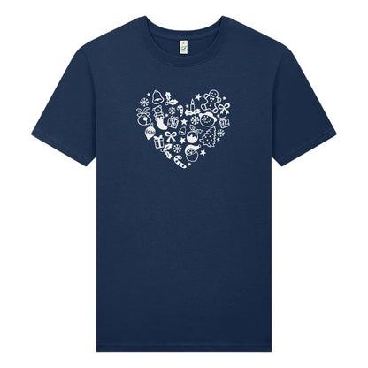 Jul T-shirt med Hjärta – Unisexmodell i Ekologisk Bomull