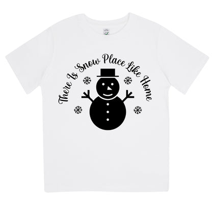 There Is Snow Place Like Home Jul T-shirt Barn-Lovely Text