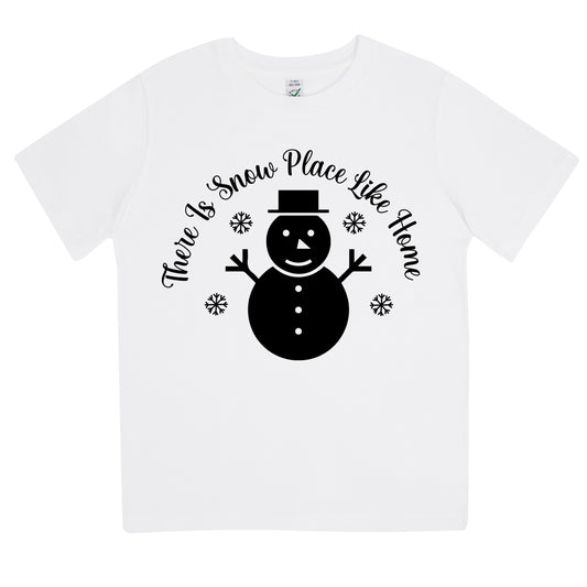 There Is Snow Place Like Home Jul T-shirt Barn-Lovely Text