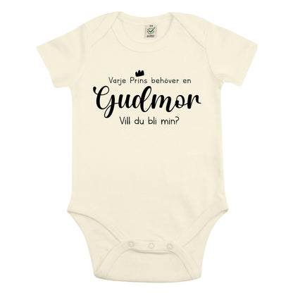 Varje Prins behöver en Gudmor/Gudfar - Vill du bli min? Babybody Nyfödd